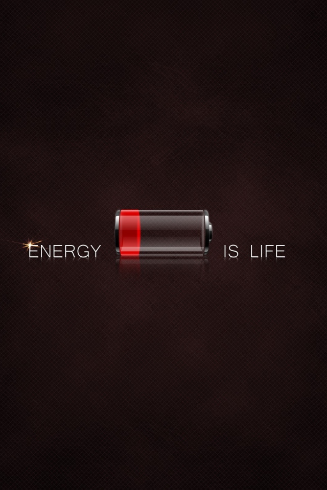 Энергия это жизнь, коричневый фон