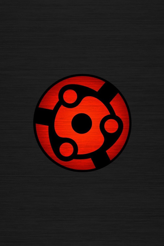 Глаз Шаринган аниме, серый фон