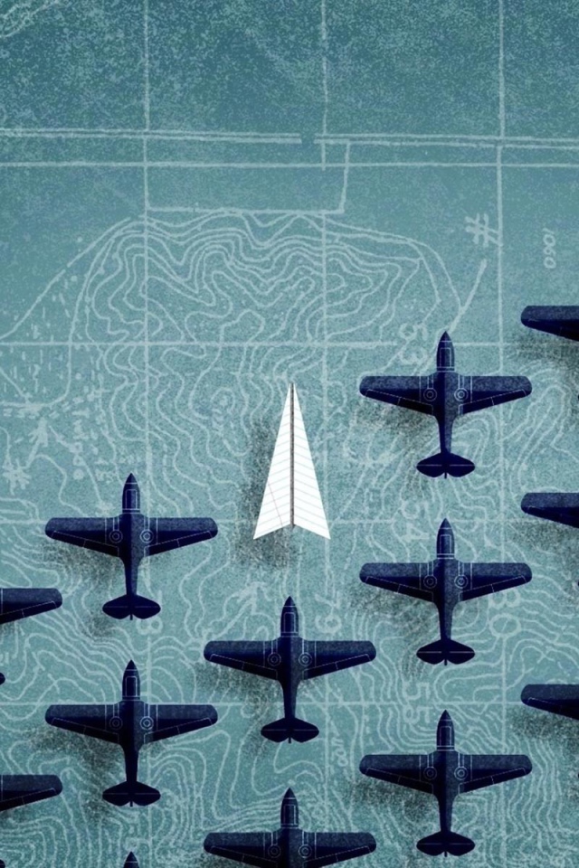 Фигурки самолетов на фоне карты