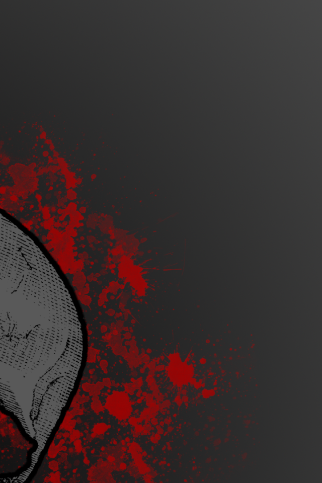 Огненный череп на сером фоне