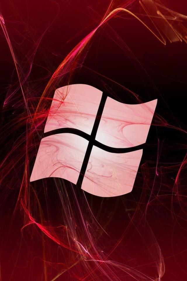 Флаг Windows, красный фон