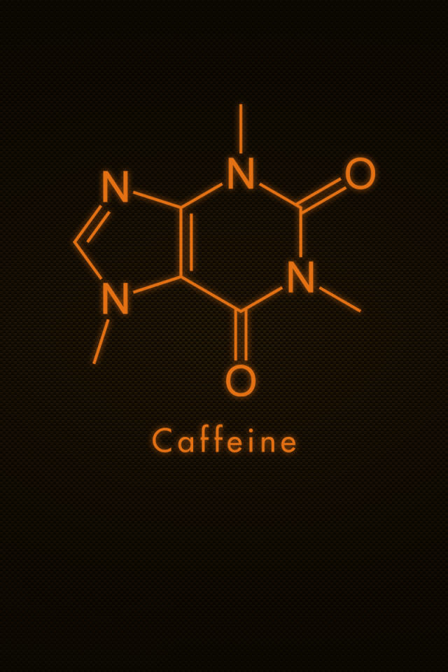 Формула кофе, коричневый фон