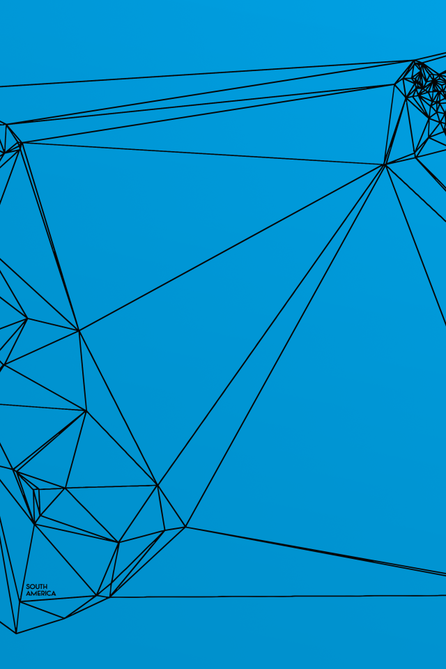 Геометрическая карта мира Nicholas Felton, голубой фон