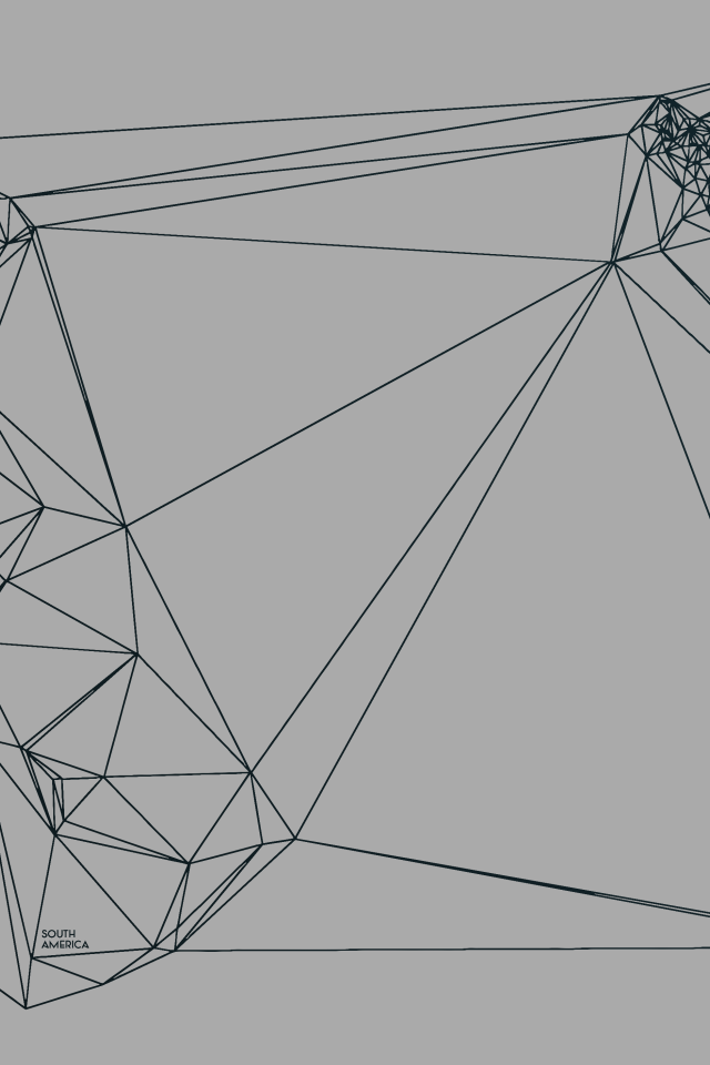 Геометрическая карта мира Nicholas Felton, серый фон