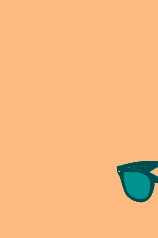 Очки, оранжевый фон