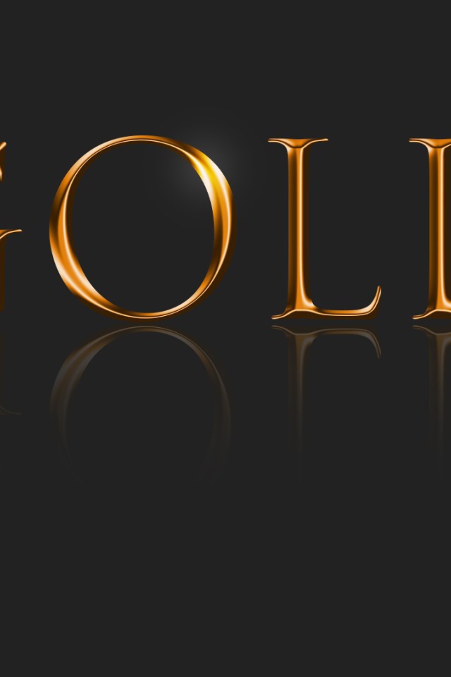 Надпись Золото на сером фоне