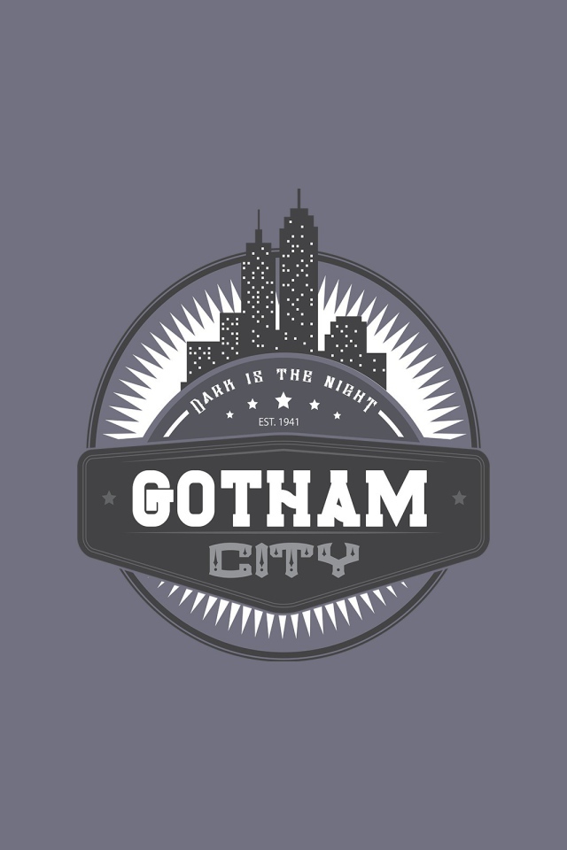 Готем сити, серый фон