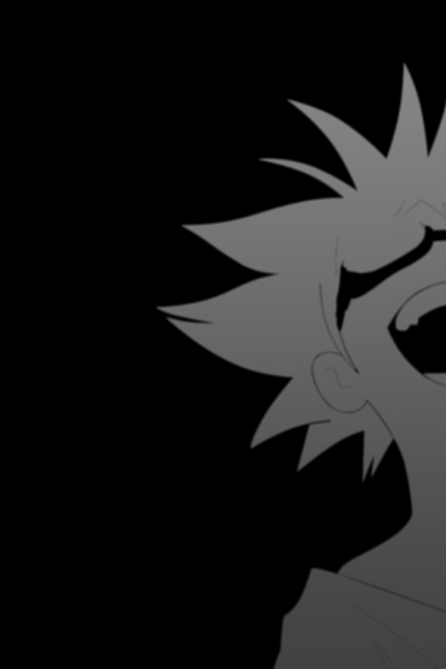 Серое лицо на черном фоне, аниме Ковбой Бибоп