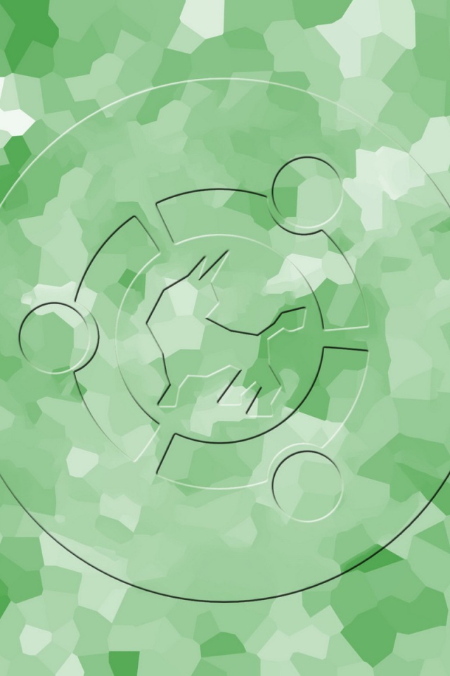 Зеленый абстрактный фон Убунту