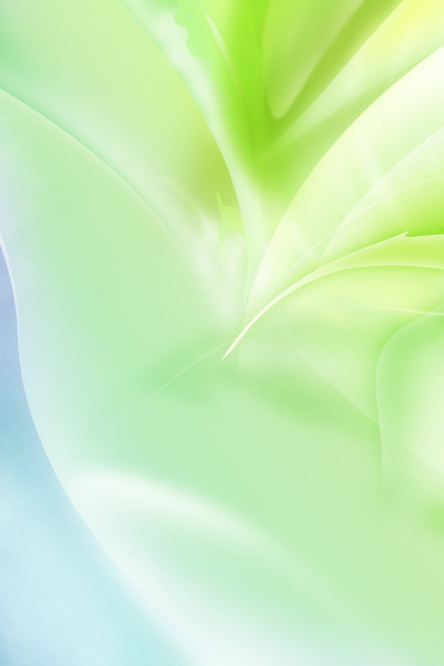 Зеленая абстракция на синем фоне