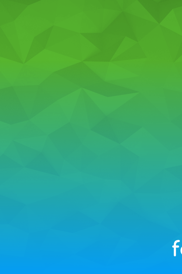 Зелено голубой фон Fedora