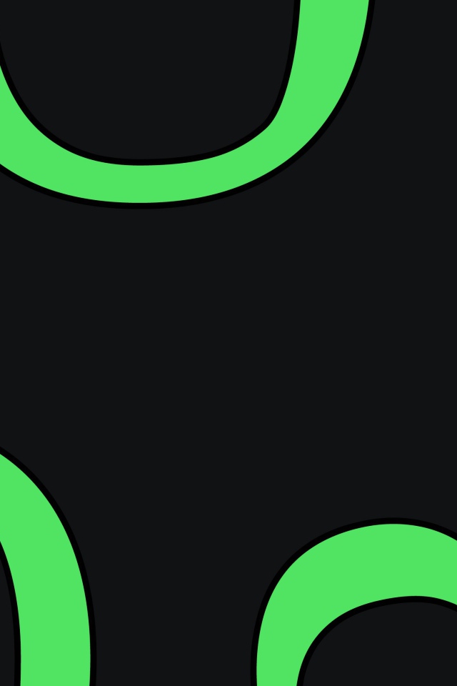 Зеленые кольца на черном фоне