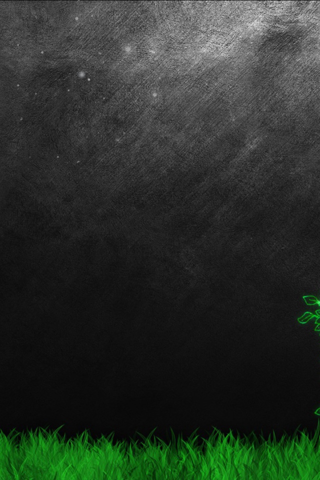 Зеленое дерево жизни, серый фон