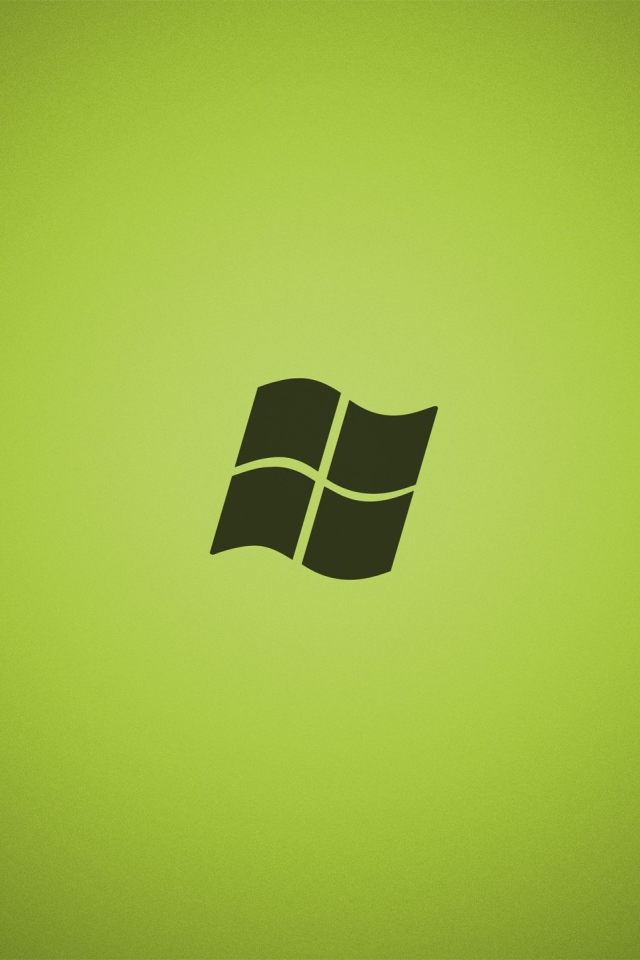 Серый логотип Майкрософт, зеленый фон