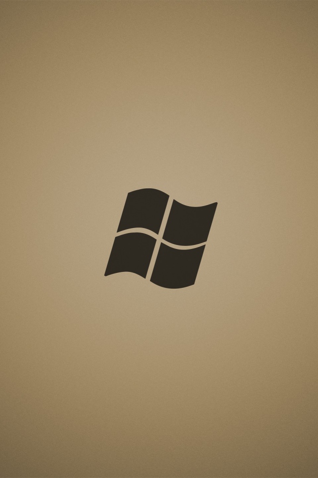 Серый логотип Майкрософт, коричневый фон