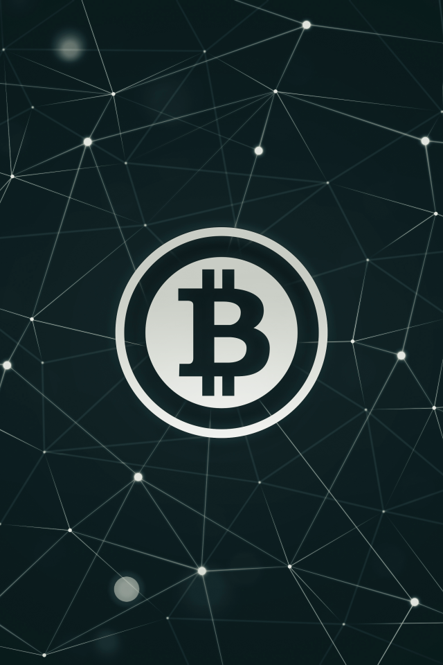 Серый символ Биткоин