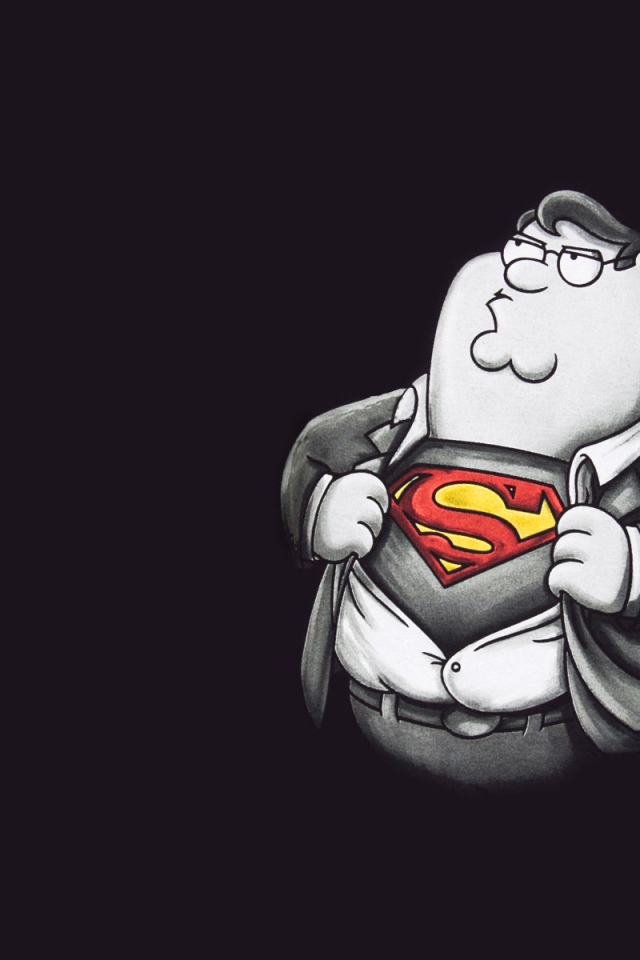 Гриффин Супермен, черный фон
