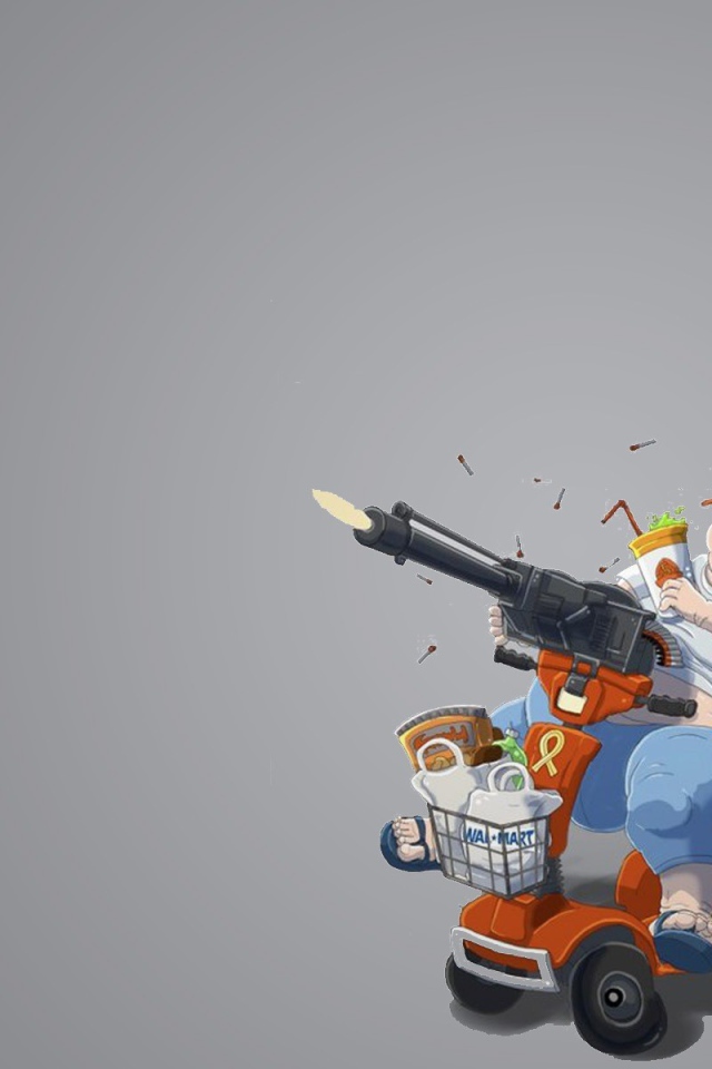 Пулеметчик с флагом, серый фон