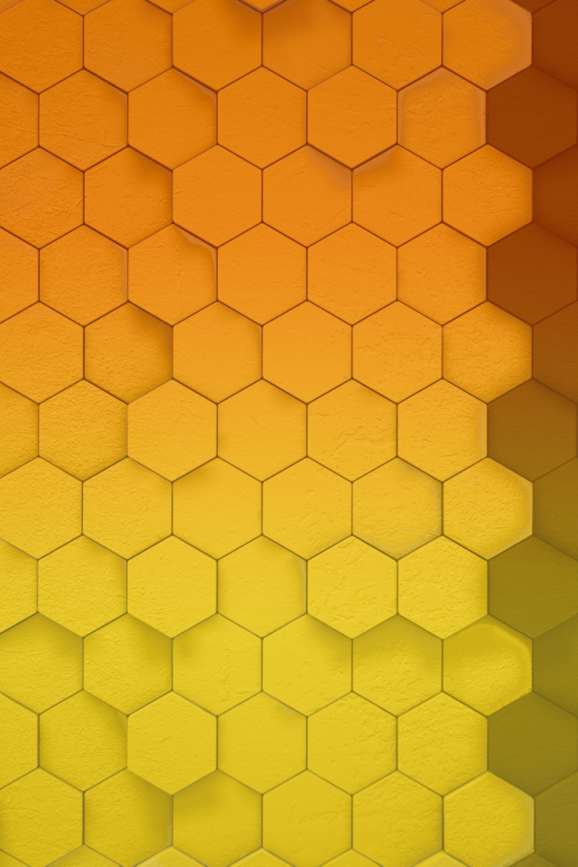 Пчелиные соты, оранжевый фон