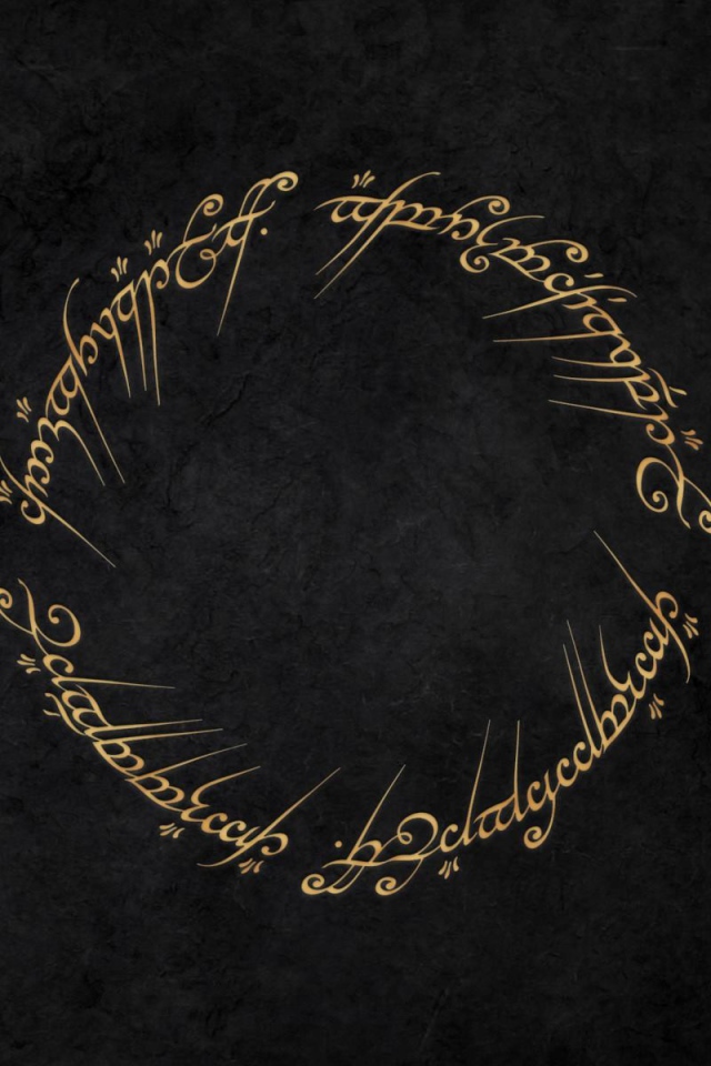 Надписи на черном фоне, Властелин колец