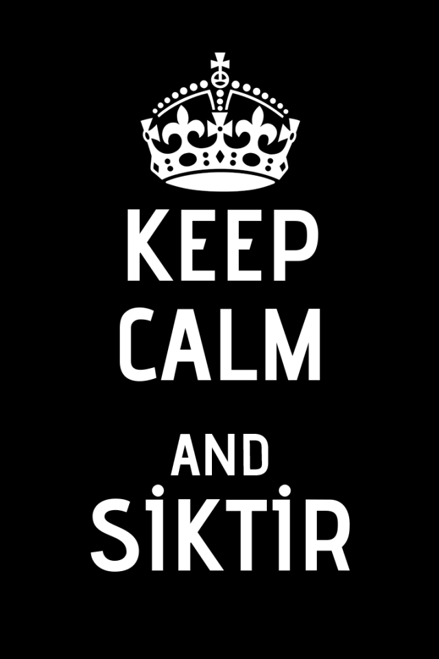 Сохраняйте спокойствие и идите прочь, черный фон