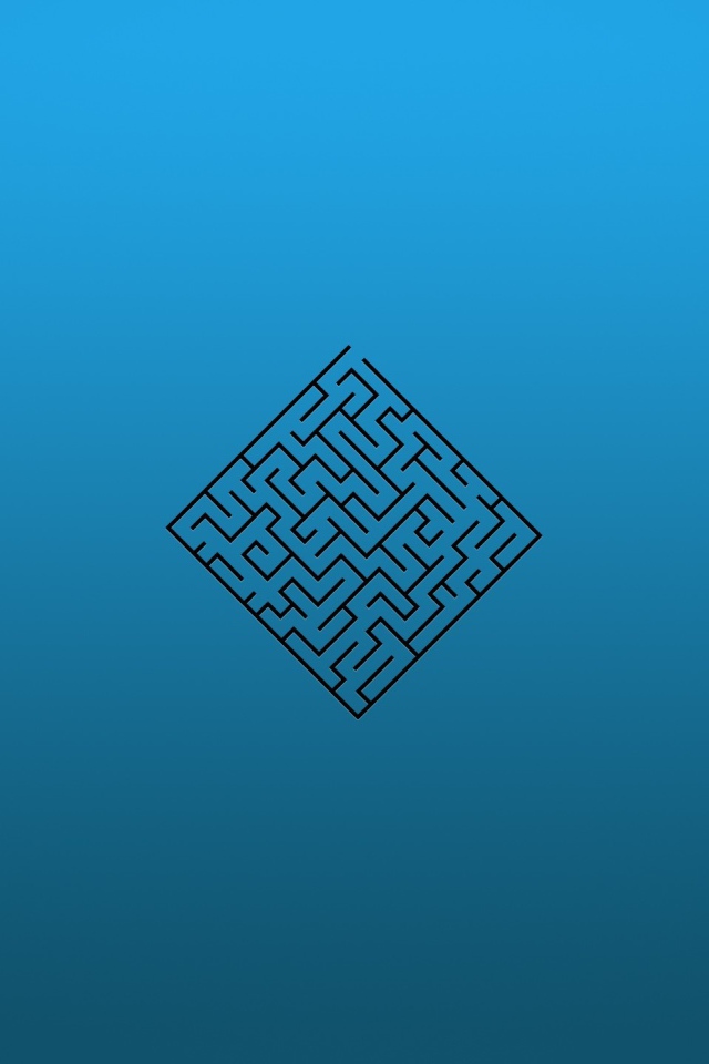 Лабиринт на голубом фоне