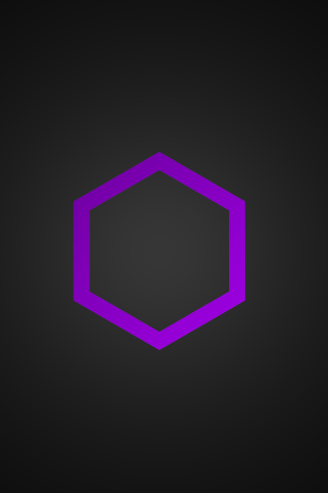 Сиреневый шестиугольник на сером фоне