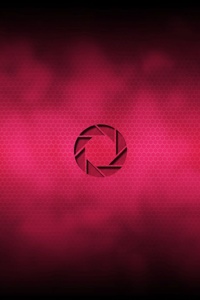 Логотип Aperture Science, красный фон