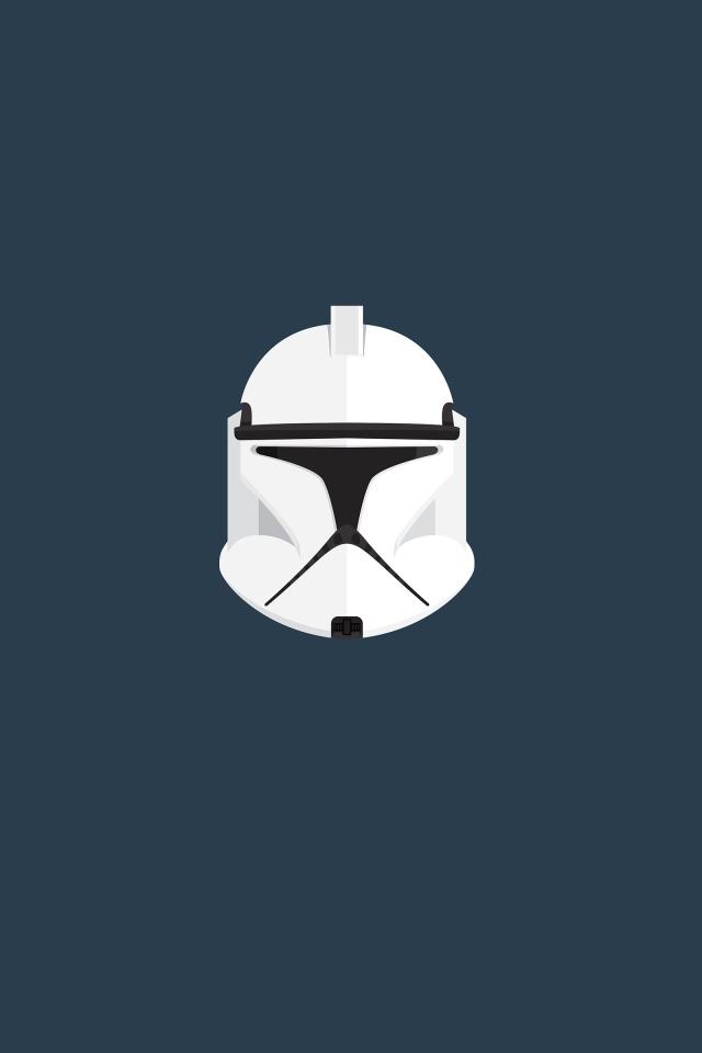 Маска клона, сине серый фон