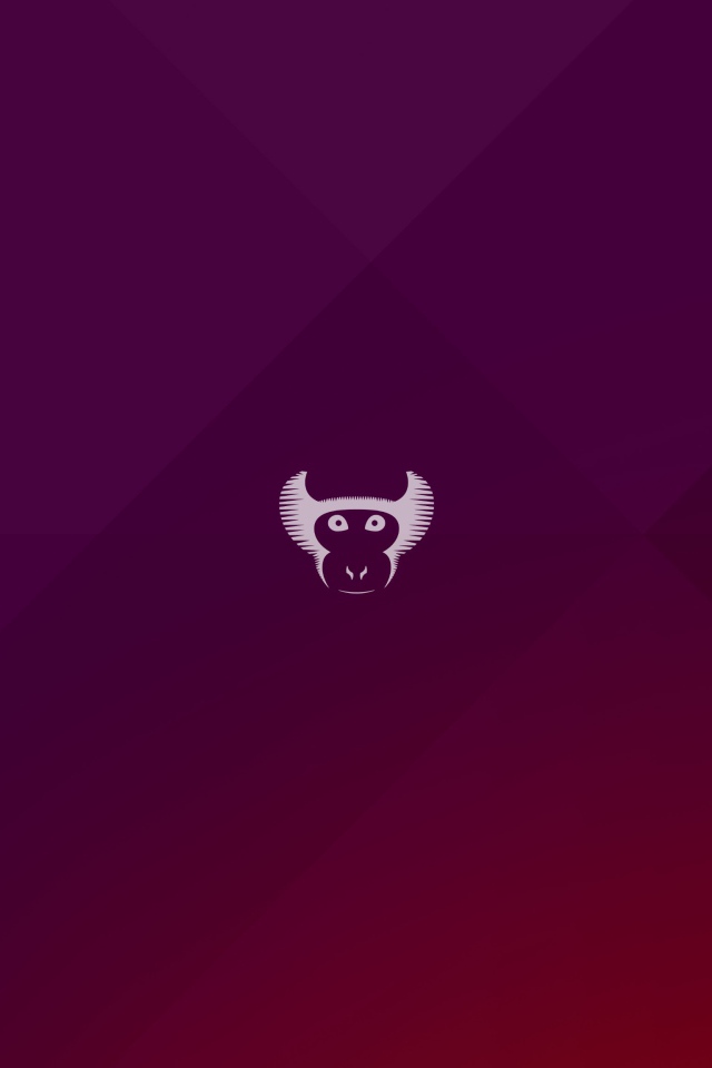 Лицо обезьяны, фон Ubuntu