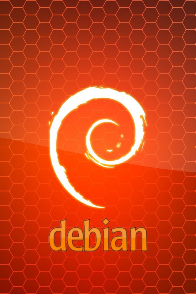 ОС Debian, фон из сот