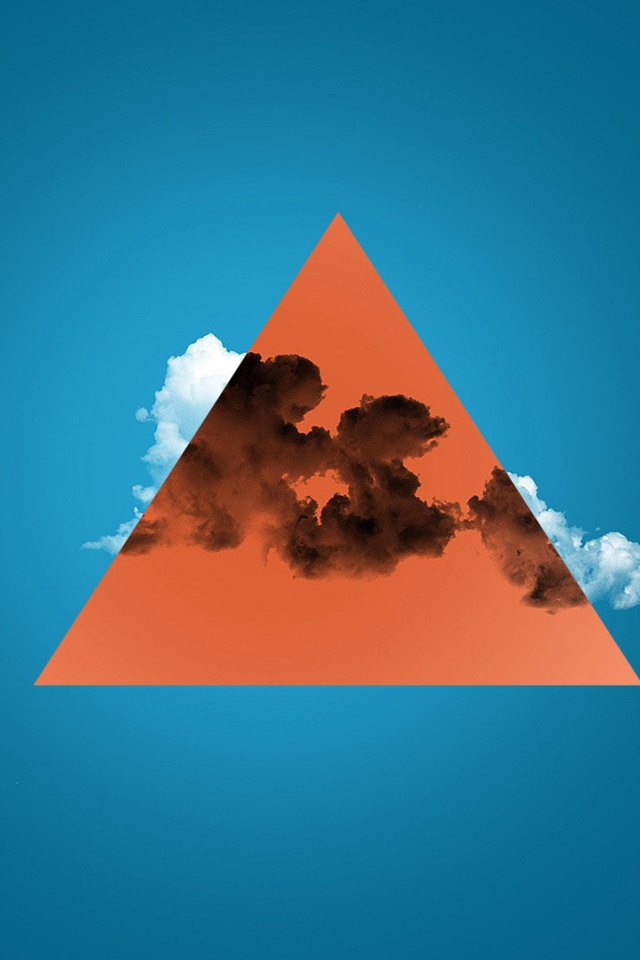 Оранжевый треугольник с облаком