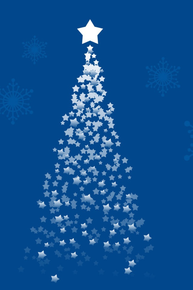 Орнамент елка, синий фон