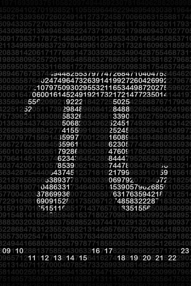 Число Пи, фон цифры