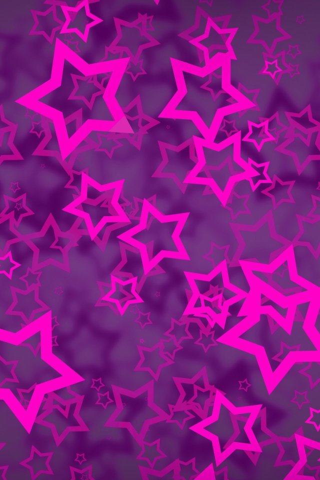 Розовые звезды на фиолетовом фоне