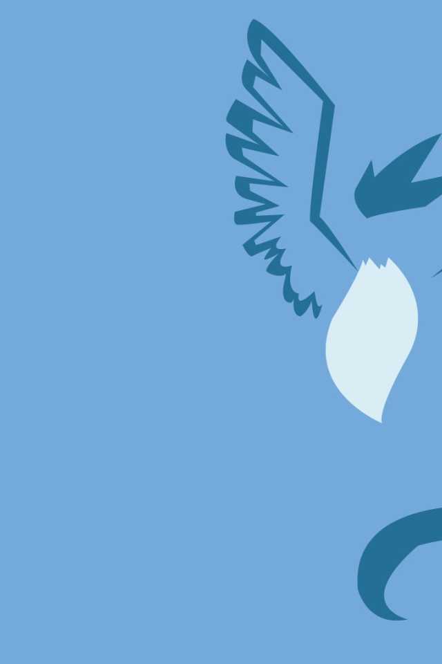 Покемон Артикуно, голубой фон