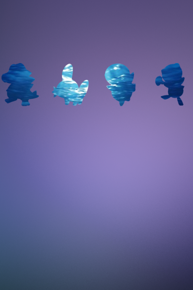 Покемоны, голубой фон