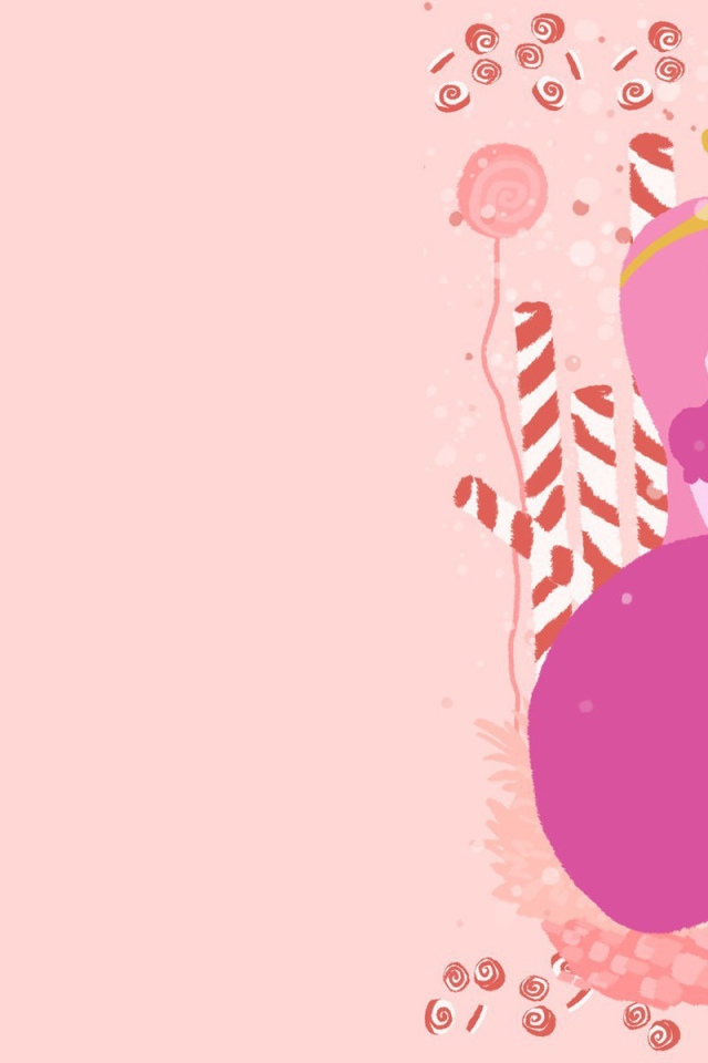 Принцесса, розовый фон