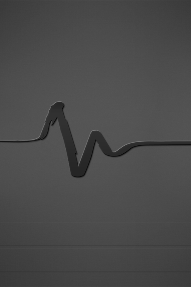 Пульс, серый фон