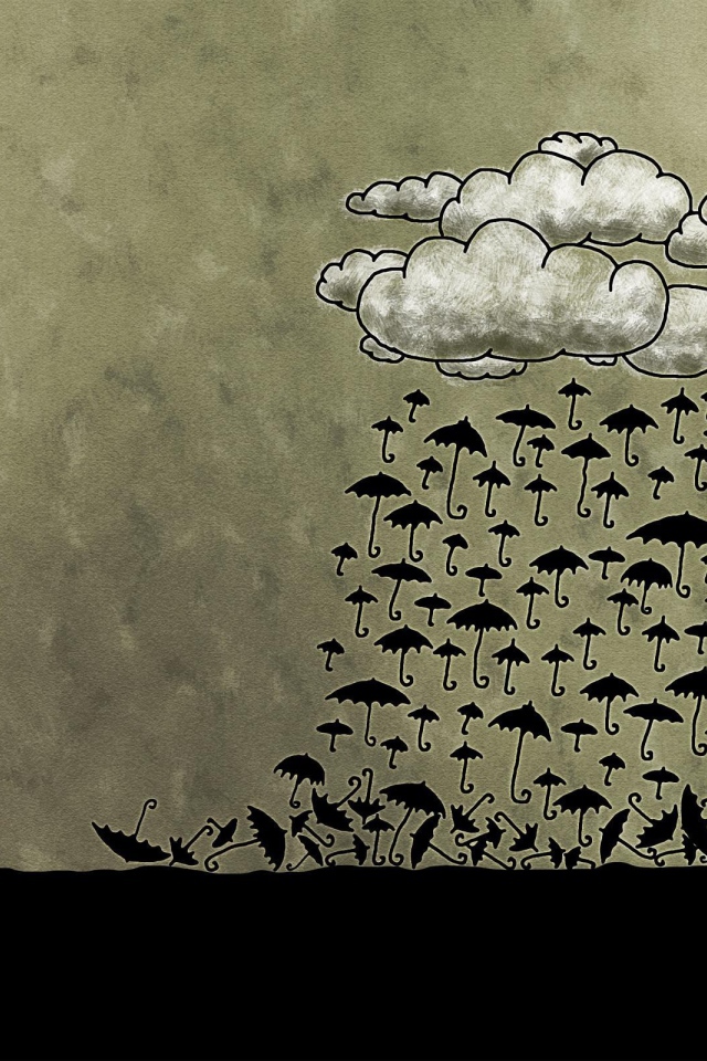 Дождь из черных зонтиков