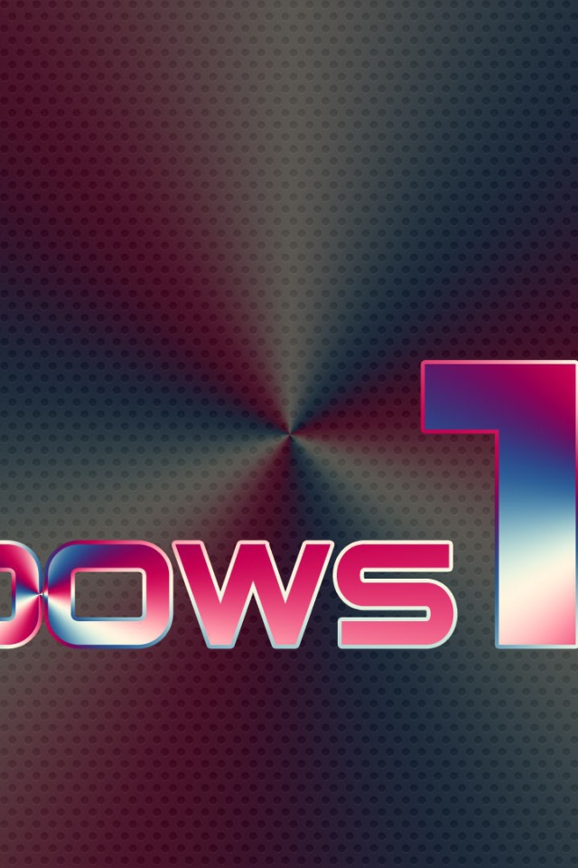 Радужный фон Windows 10