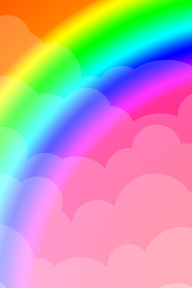 Радуга на облаках, фон