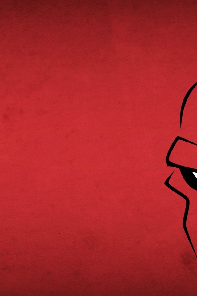 Красный Череп, красный фон