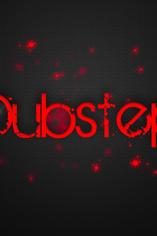 Красная надпись Дабстеп, серый фон