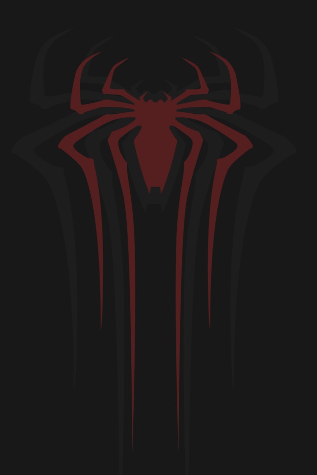 Красный паук на черном фоне, Spider-Man
