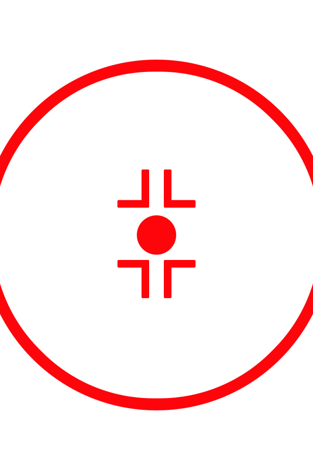 Красная мишень на белом фоне