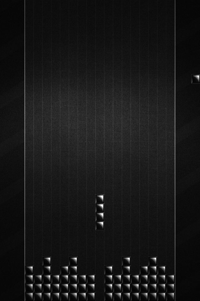 Ретро Тетрис, черный фон