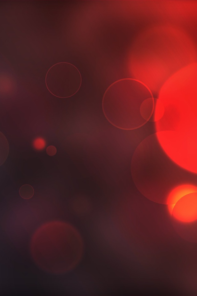 Круглые блики, красный фон