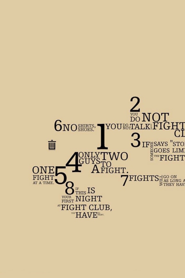 Правила Бойцовского клуба, светлый фон