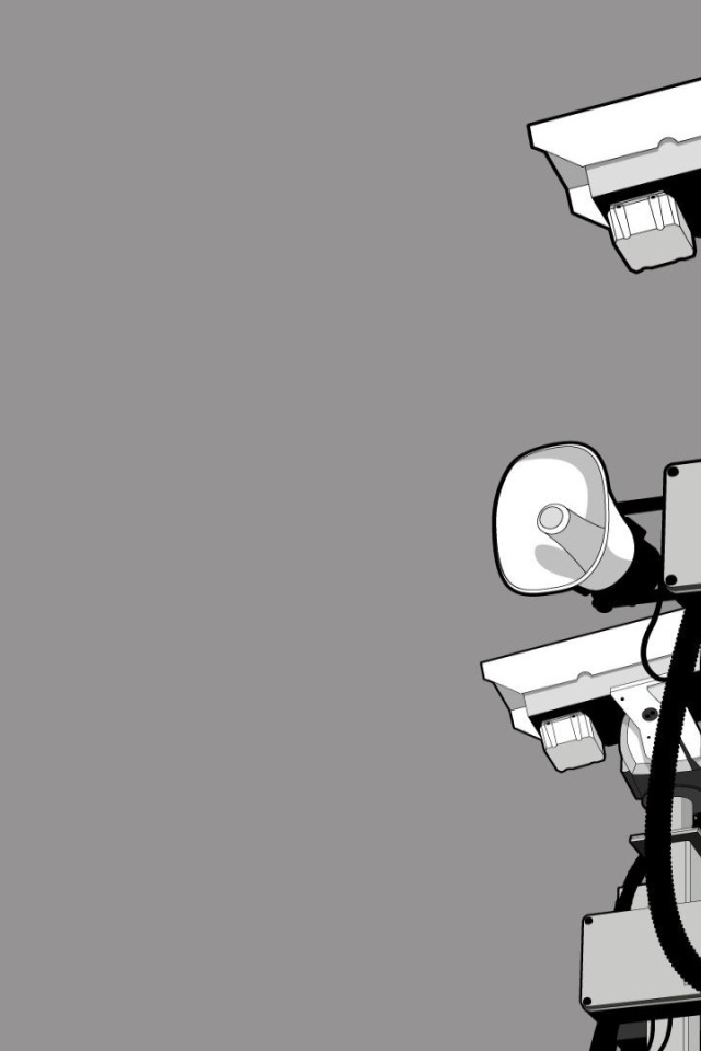 Камеры слежения, серый фон